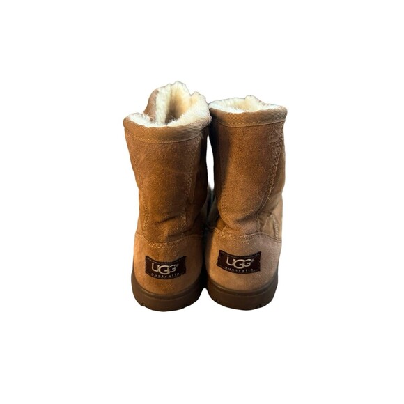 Ugg‎ Ultra Short Tan Shearling Suede Winter Vintage Boots Size 6 Women's - Picture 3 of 7